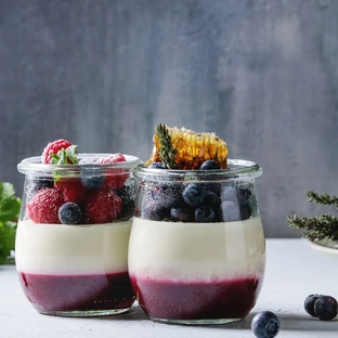 Acai panna cotta