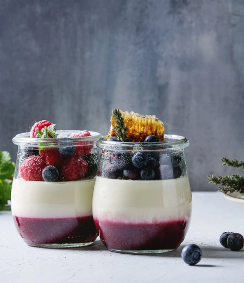 açai panna cotta | recept | acaico.eu