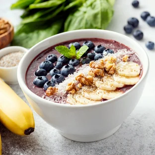Čučoriedková acai bowl